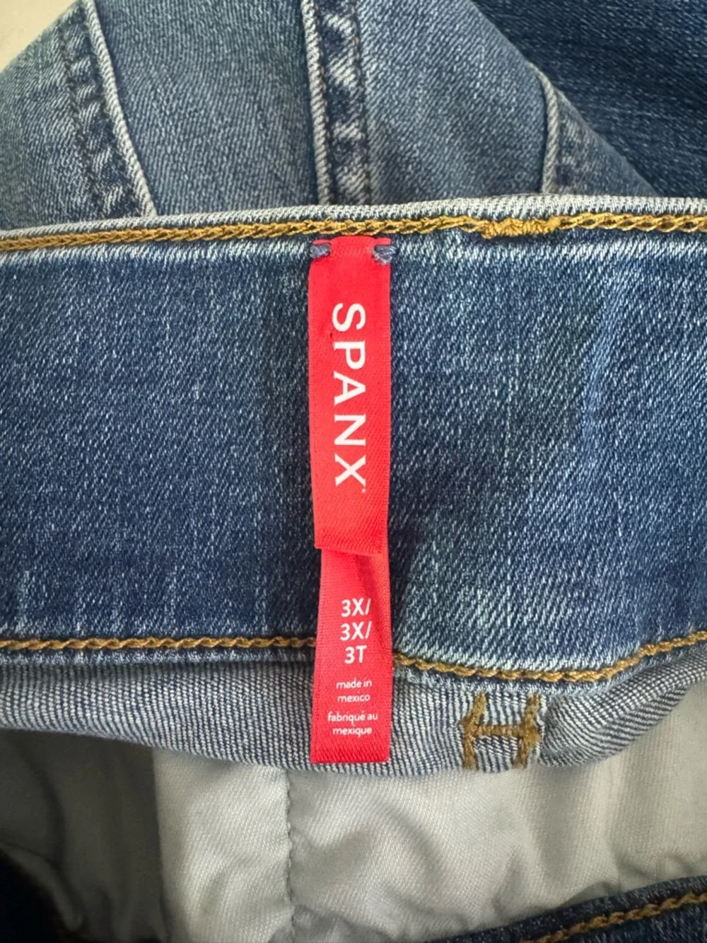 Spanx Seamed Front Wide Leg Jean in Vintage Indigo 3X